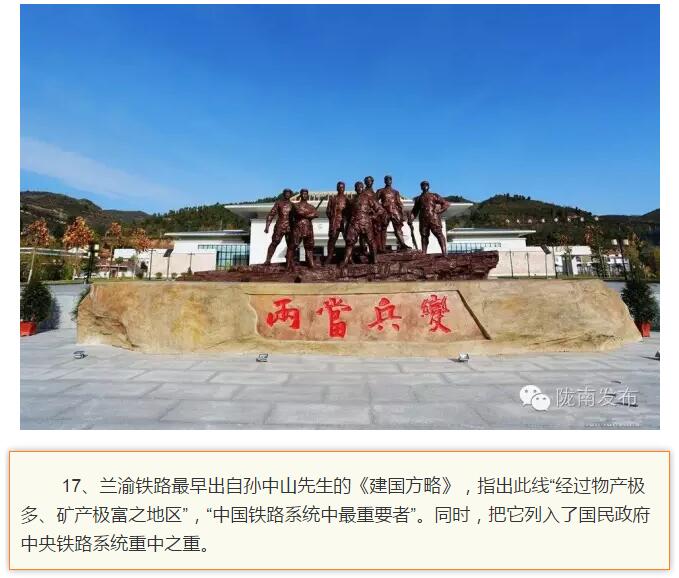 蘭渝鐵路最早由孫中山先生提出？在隴南，你不知道的事兒還有……